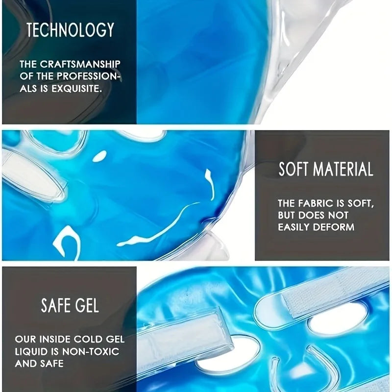 Reusable Gel Masks Pack, Facial Care Ice Bags Hot Cold Treatment, Stress Relief