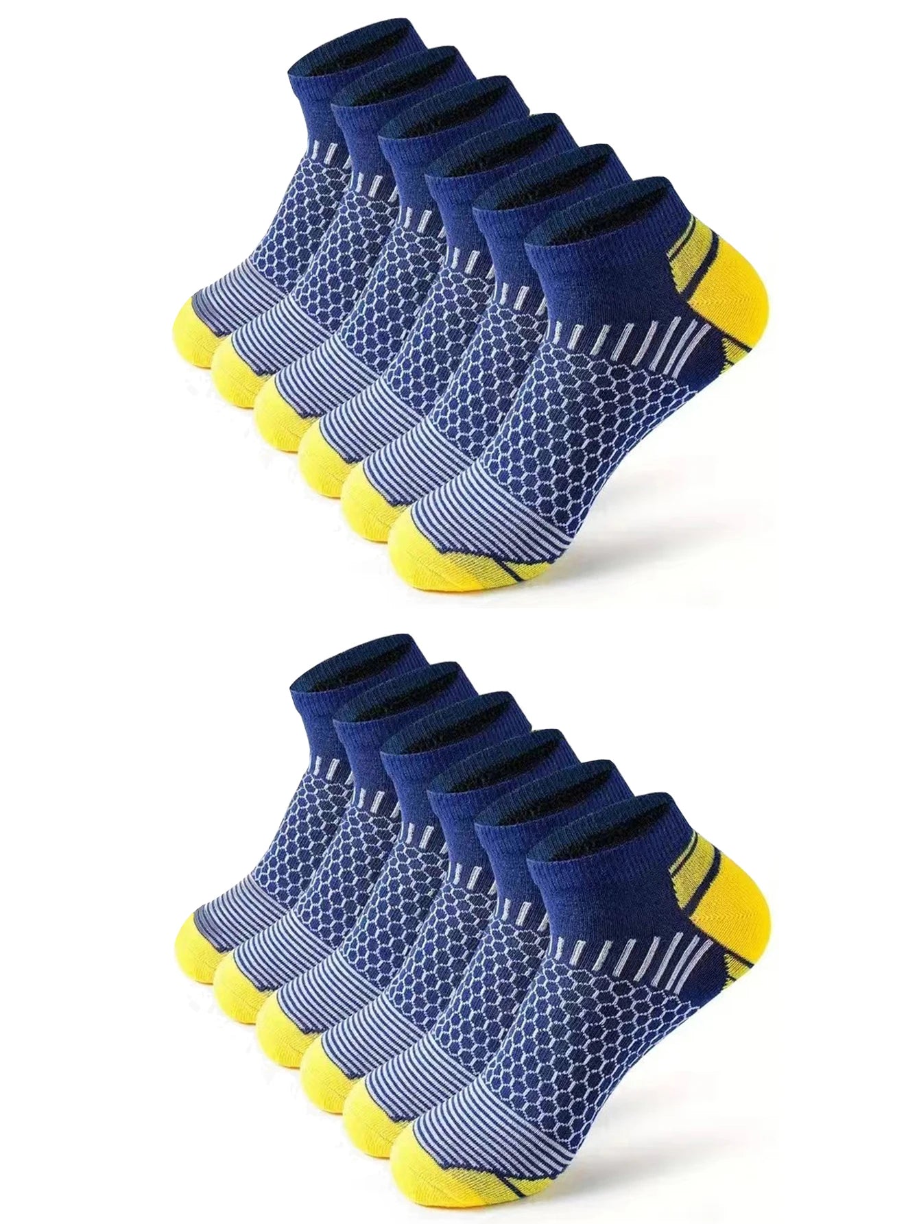 12Pairs High Qualit Athletic Socks Men's Ankle Socks Running Cyclling Waist Honeycomb Design And Firm Sports Leisure Socks Gifts from China