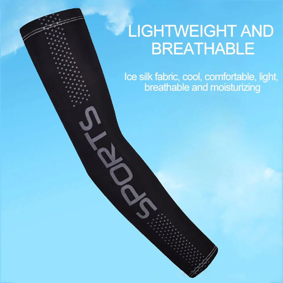 GTUBIKE Anti-Sunburn Sleeves Men Cycling Fishing Arm Cover Cool Muff Sun Protection Ice Silk Driving Sports Non-slip Sleeves from China