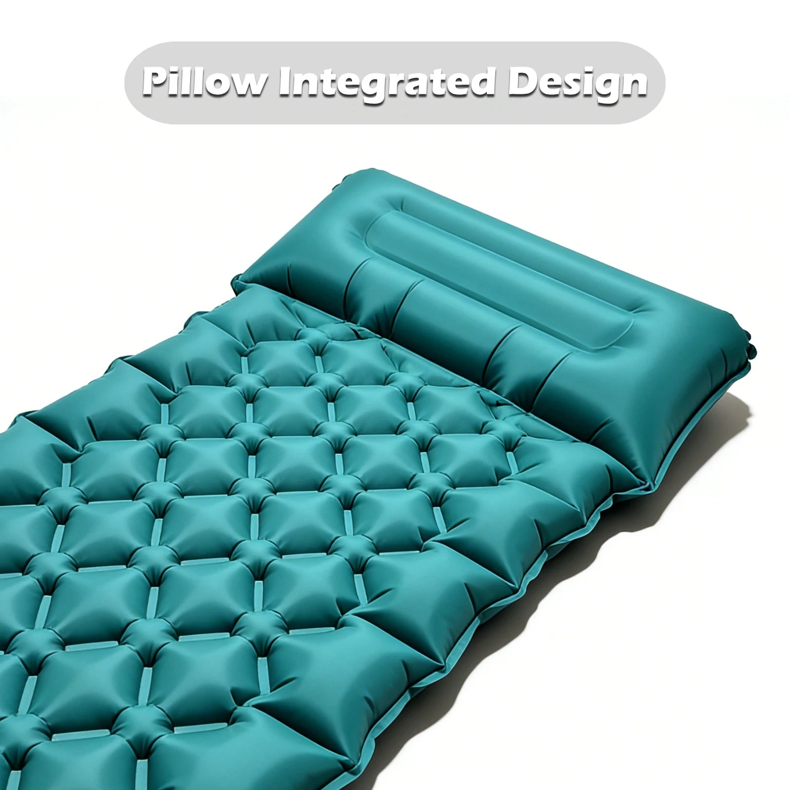 2026!Thicken Camping Mat Inflatable Mattress Sleeping Bed Tent Moisture-Proof Built-in Foot Pump Sleeping Pad with Pillow from China