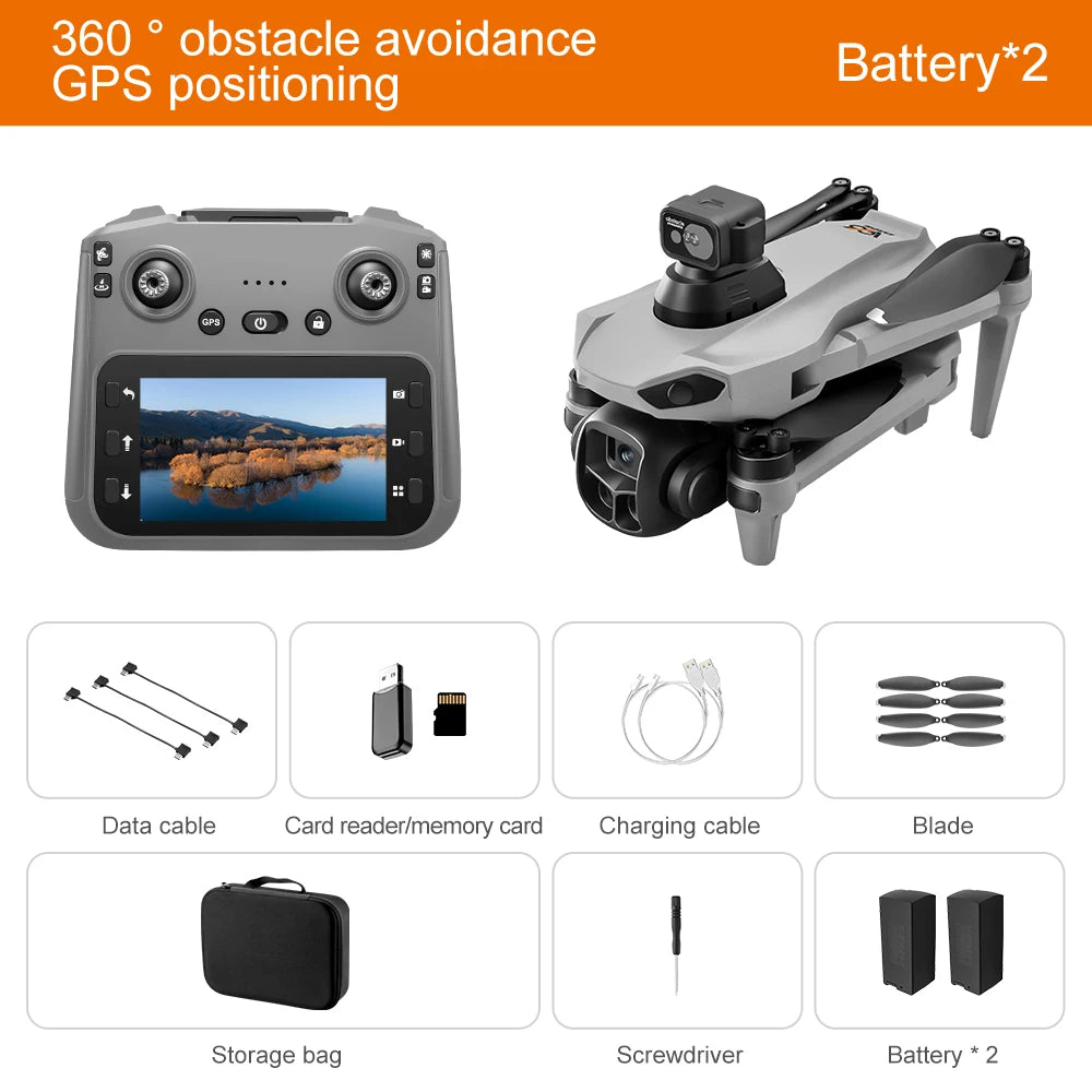 Lenovo V916MAX GPS Return Drone 5G 8K HD 4K Dual Camera Dron Remote With Screen Laser Obstacle Avoidance Drone RC Toys Gifts FPV from China