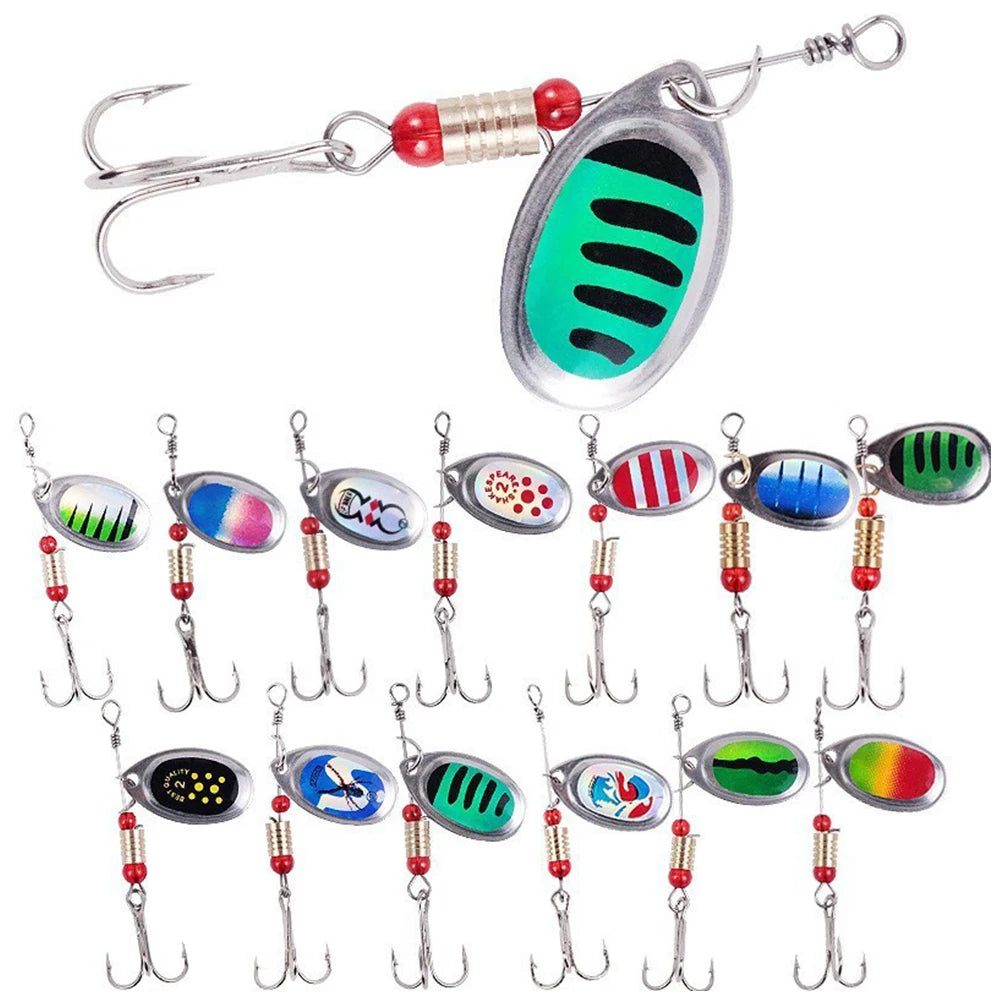 30pcs Metal Spoon Spinner Fishing Lures