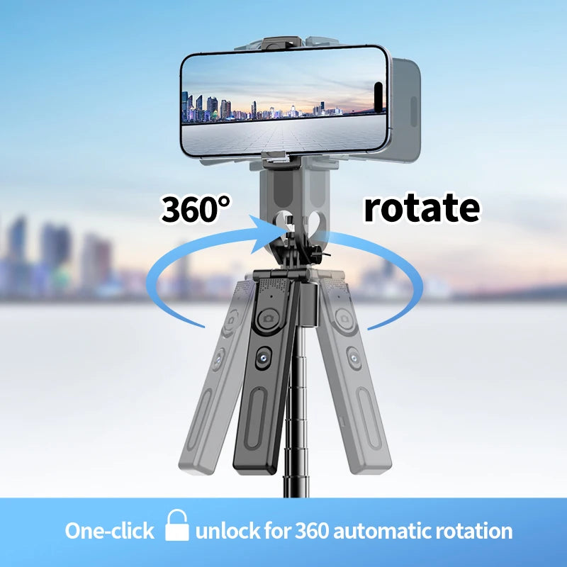 Tripod for Mobile Phone 360°Auto-Rotation Shooting Tripod Selfie Stick Phone Stand AI Face Following, with Remote Control from China