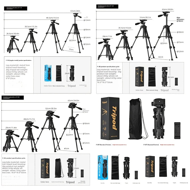 Professional Phone Tripod Stand for Live Streaming Selfie Portable Desktop Camera Tripod with Flexible Legs from China