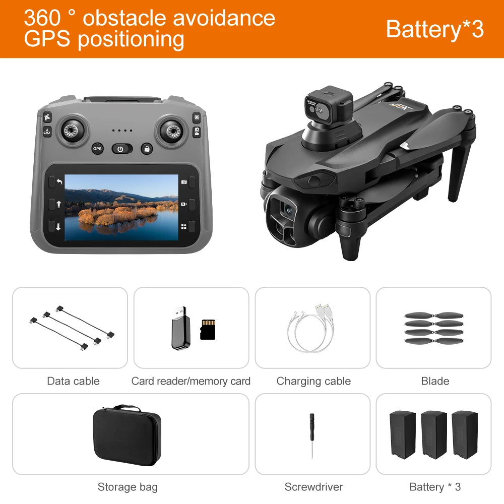 Lenovo V916MAX GPS 8K HD 4K Return Drone 5G Dual Camera Dron Remote With Screen Laser Obstacle Avoidance Drone RC Toys Gifts FPV from China