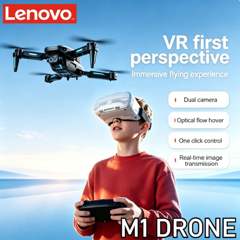 Lenovo M1/M1VR Foldable GPS Drone 4K HD Dual Camera Flow Positioning VR Glasses Portable Outdoor RC Aerial Quadcopter from China