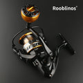 ROOBLINOS HM Spinning Reel 5.2:1 Gear Ratio 22lb Max Drag Metal Bearings Smooth Fishing Reel for Freshwater Saltwater