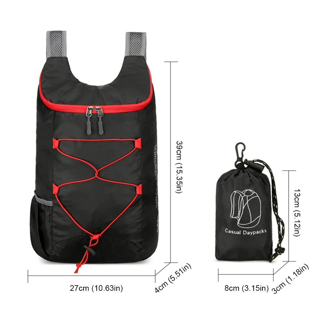 Multifunctional Outdoor Folding High Density Lightweight Waterproof Nylon Fabric Daypack for Male Female