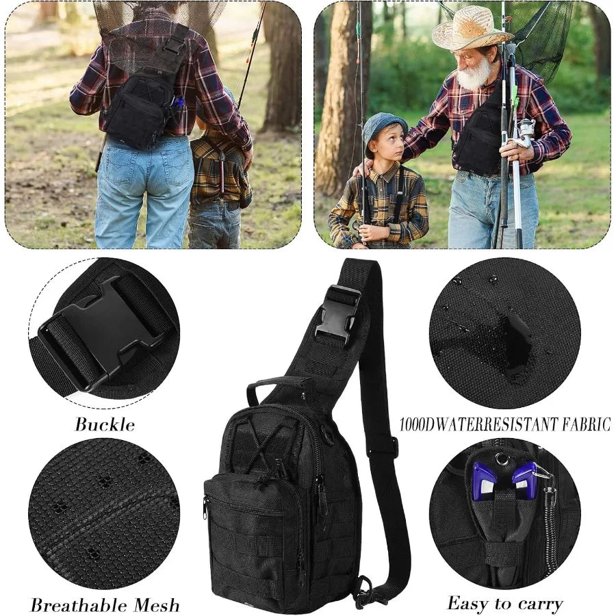 482 Pcs Fishing Gear Backpack and Tackle Box with Tackle