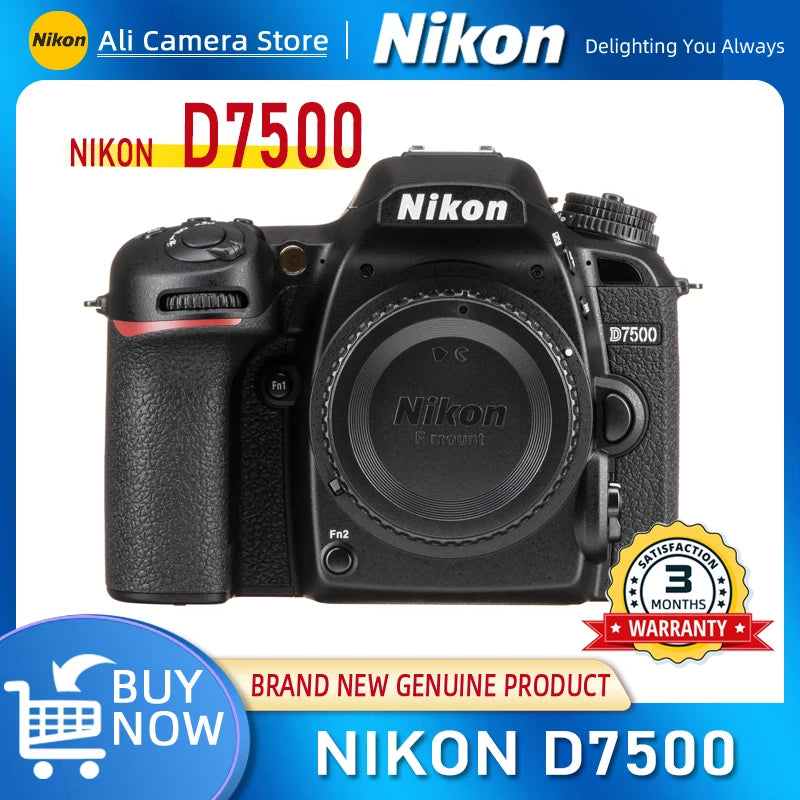 D7500 DX DSLR Camera 4K Professional Video Digital Cameras (No SD Card)