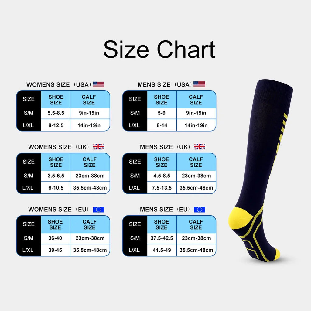 4 Pairs/Pack Compression Socks High Sports Socks