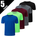 1-5 Pack Men's Quick-drying Short-sleeved Multi-size Mixed-color T-shirt