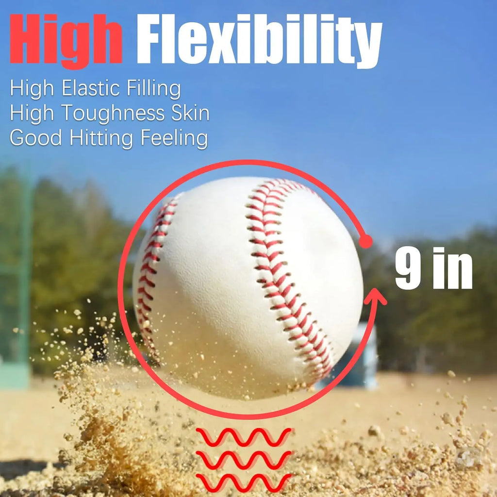 12 Pack 9inch Hardwood/soft Standard Size Adult Baseballs Leather Covered