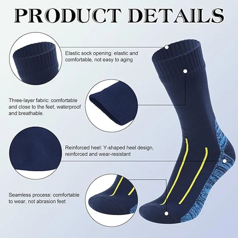 Outdoor Waterproof Socks Three-layer Knitting Unisex Breathable Outdoor Hiking Wading Camping Skiing Waterproof Socks All Season for China