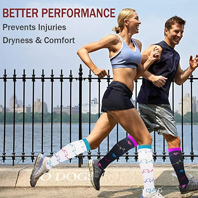 4 Pairs/Pack Compression Socks High Sports Socks