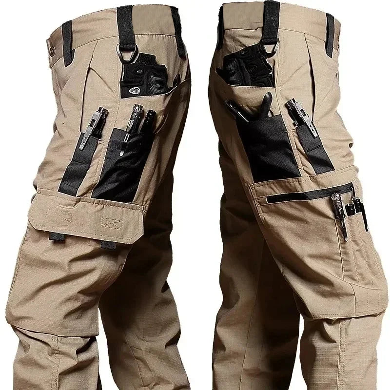New Tactical Work Pants Men Outdoor Cargo Trousers Multi-pocket Waterproof Pant Autumn Spring Outdoor Workwear Hiking Trousers from China