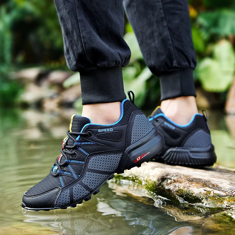 Men's Hiking Shoes All-terrain Outdoor Sports Shoes Breathable Mesh Non-slip Wear-resistant Hiking Shoes Outdoor Cycling Shoes from China