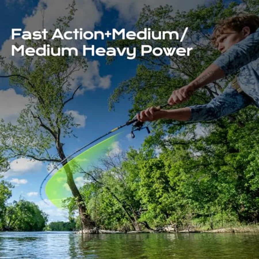 M1 Travel Fishing Rod 5 6 Piece Portable Spinning Casting Rod with Medium Medium Heavy Power Fast Action 30T+24T Carbon