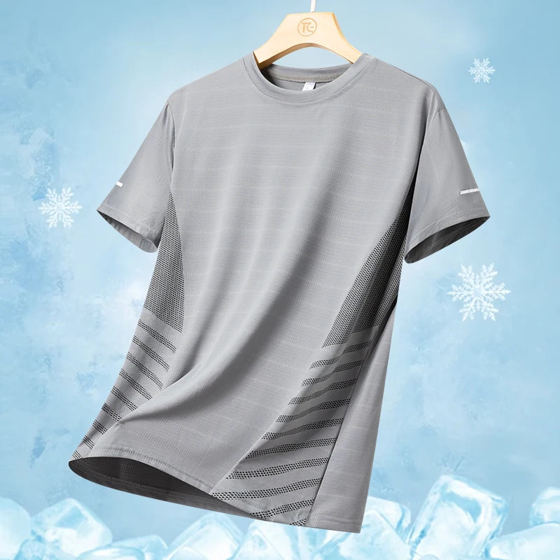 Reflective Quick Dry Short Sleeve Breathable Fitness Sports T-shirt
