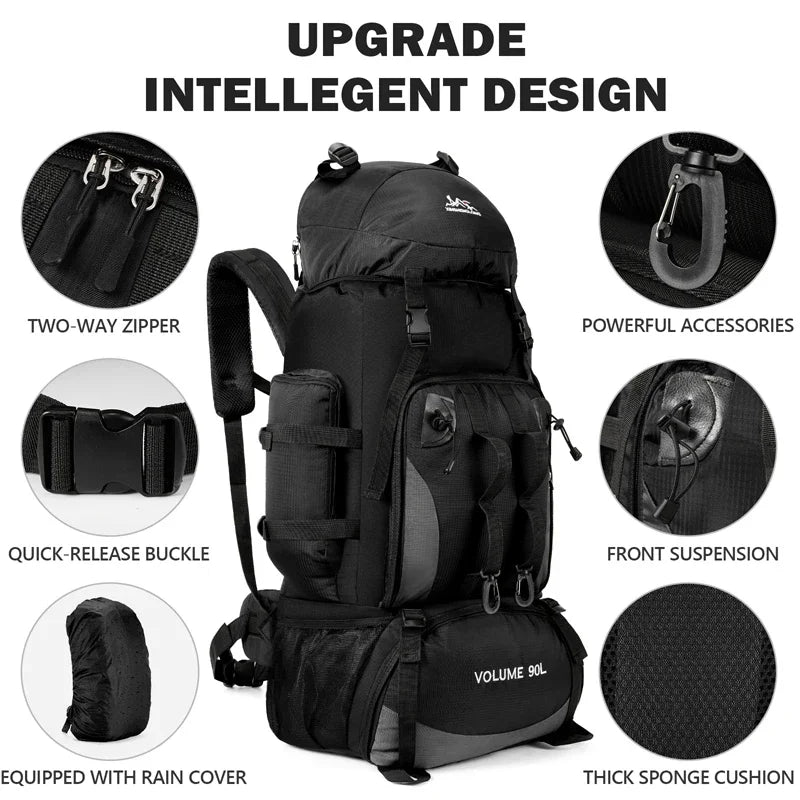 90L Waterproof Large Capacity Backpack