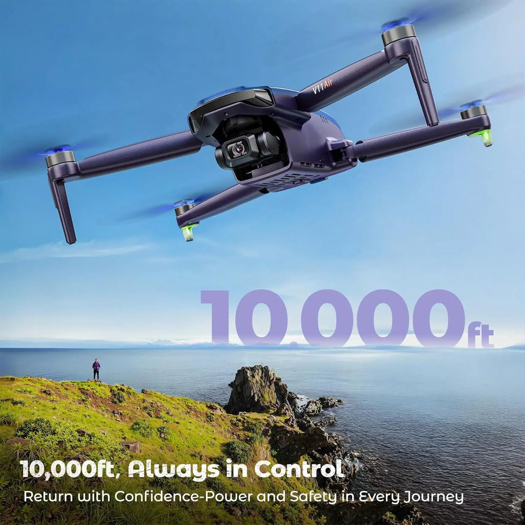 Air Drone with 6K UHD Camera, 3-Axis Gimbal, 70-Min Flight Time and Auto Return