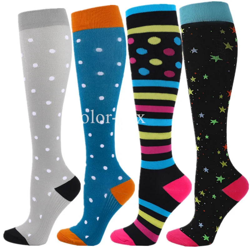 4 Pairs/Pack Compression Socks High Sports Socks