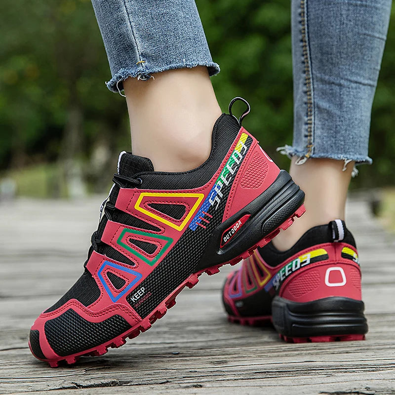 Women's Waterproof Hiking Shoes Outdoor Sports Shoes Women's Walking Travel Sports Shoes Bicycle Sports Shoes from China