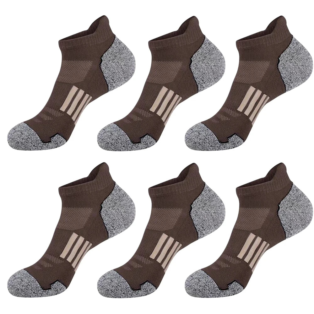 6/12 Pairs Mesh Sweat Absorbing and Breathable Thin Men's Sports Socks Casual Comfortable Non Slip Wear-resistant Men's Socks from China