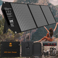 30W Travel-Ready Solar Charger and Solar Panel with 18V MC4, Dual USB-A and USB-C Ports