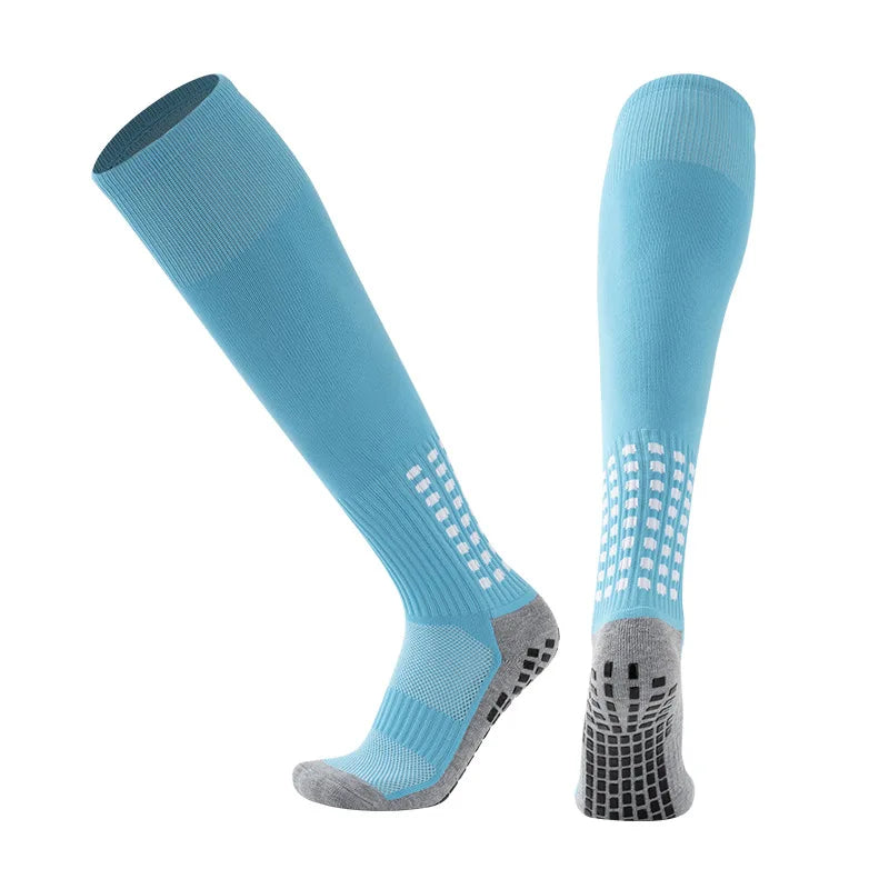 1 Pair Men's Soccer Socks Anti Slip Knee Socks Non Slip Grip Pads for Football Basketball Sports Grip Socks from China