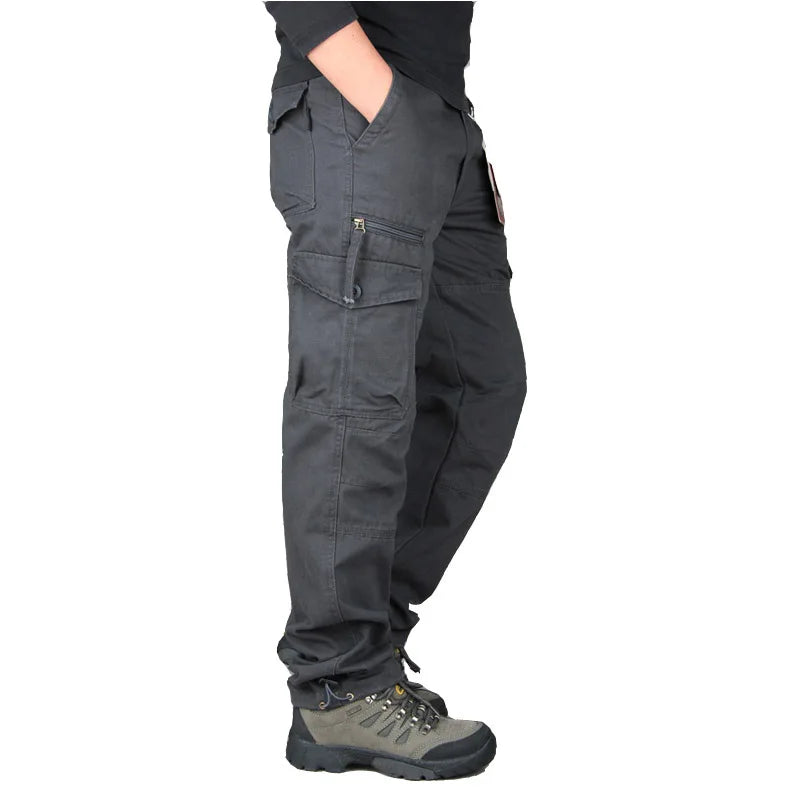 Cargo Pants Man Cotton Reinforced Utility Military Outdoors Man Work Trousers Long Tactical Pants for Men Fashion Casual Pants from China