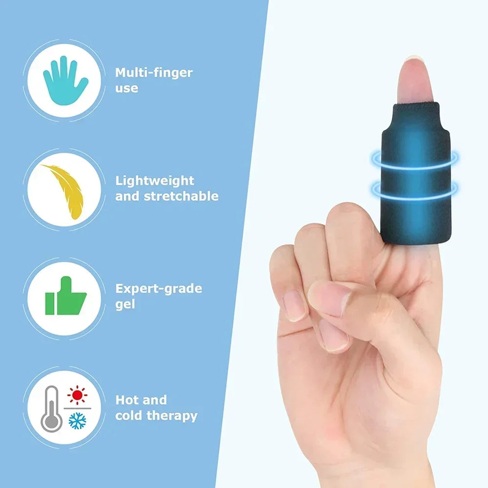 Finger Ice Sleeves 4PCS Finger & Toe Cold Gel Ice Packs Thumb Ice Packs Hot Cold Compression Sleeves