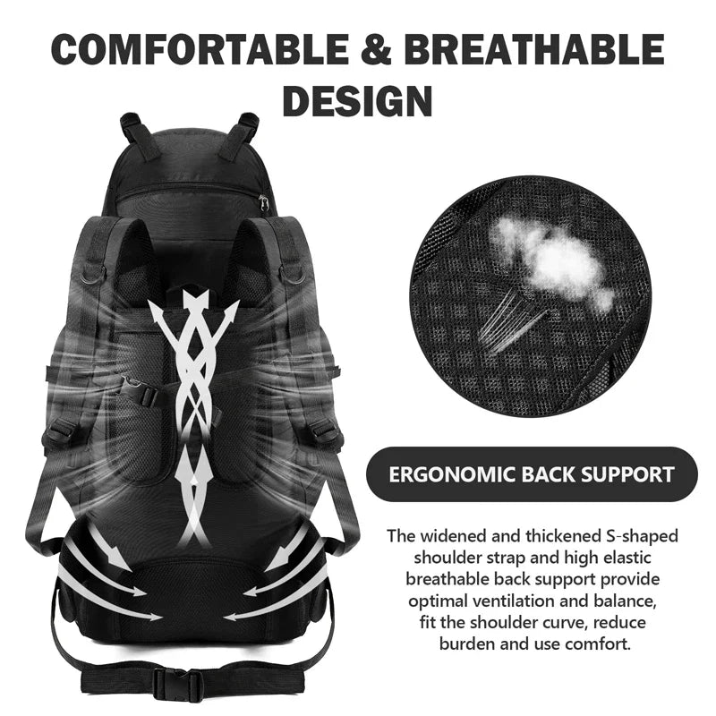 90L Waterproof Large Capacity Backpack