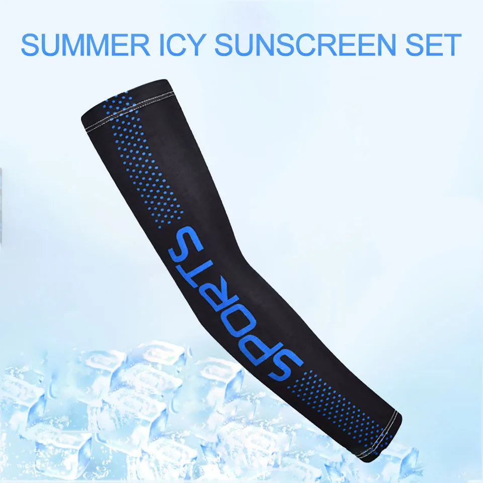 GTUBIKE Anti-Sunburn Sleeves Men Cycling Fishing Arm Cover Cool Muff Sun Protection Ice Silk Driving Sports Non-slip Sleeves from China