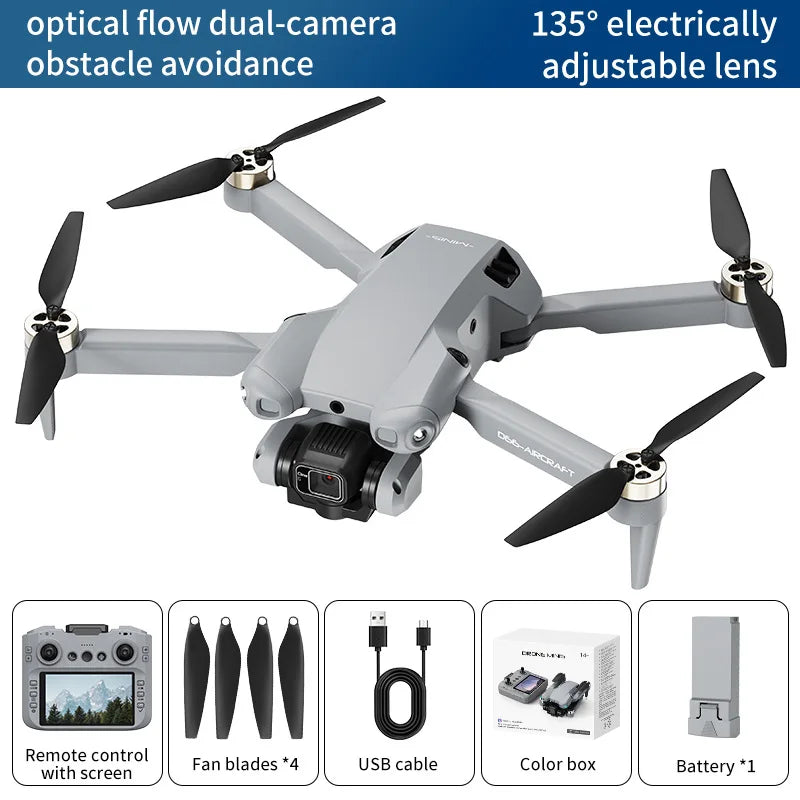 New D66 Drone with Large Screen Brushless Motor Obstacle Avoidance Remote Control Aircraft for Outdoor Entertainment from China