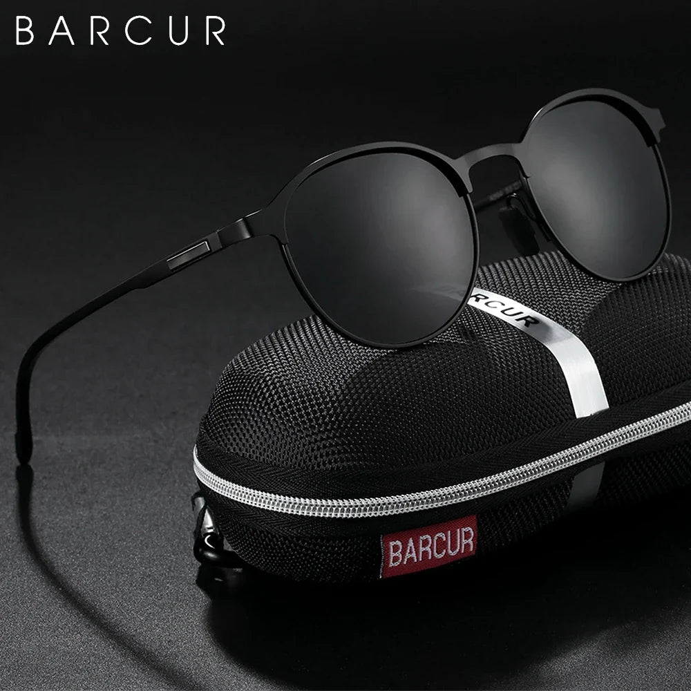 BARCUR Trendy Sunglasses Women’s Polarized Round Frame – Timeless Fashionable Sun Glasses for Driving Casual Wear – UV400 Protection Anti-Reflective Lenses