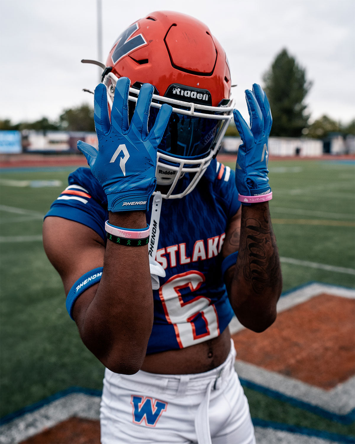 Phenom Elite VPS5 Adult Football Gloves - Team Colors