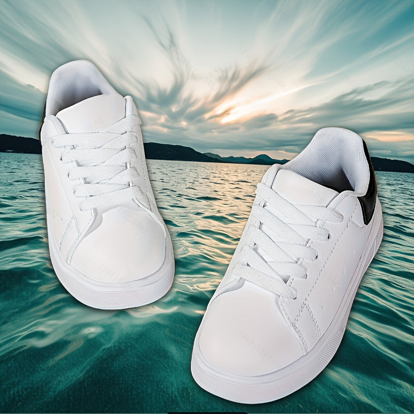 Boys' Low-Top Casual Sneakers – Ultra-Soft Lightweight EVA Sole, PU Upper, Lace-Up Sports Shoes