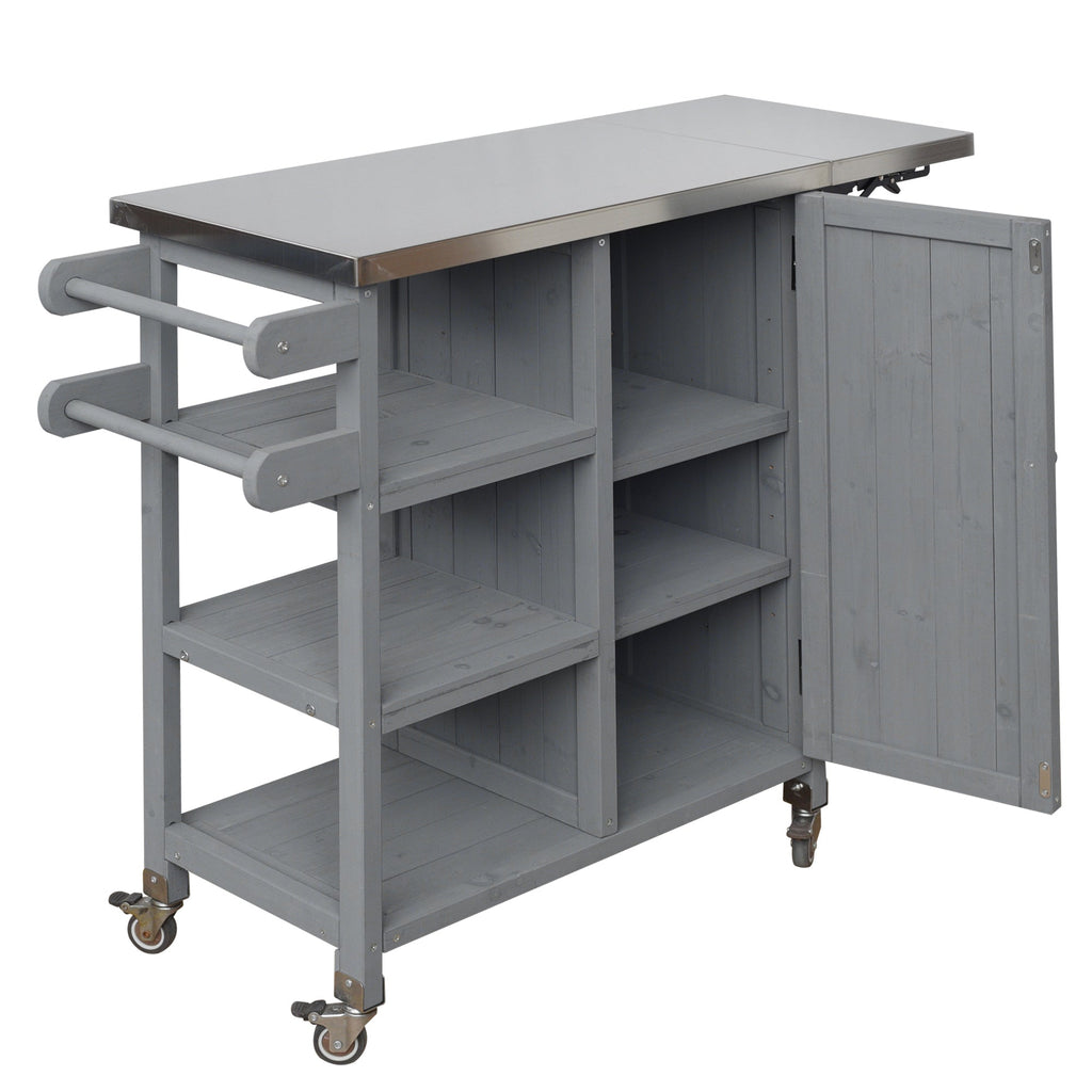 Foldable Outdoor Kitchen Island Patio Kitchen Cart