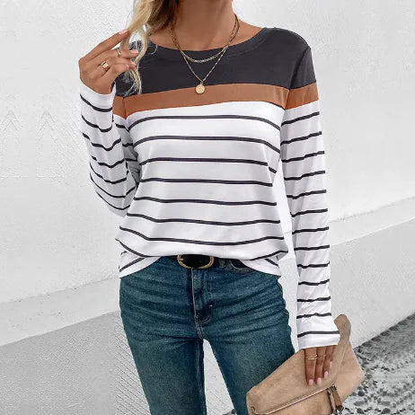 Casual Striped Top - # GIAA23510002-PRG
