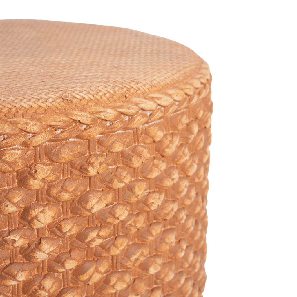Evie Outdoor Patio Round MGO Side Table Brown