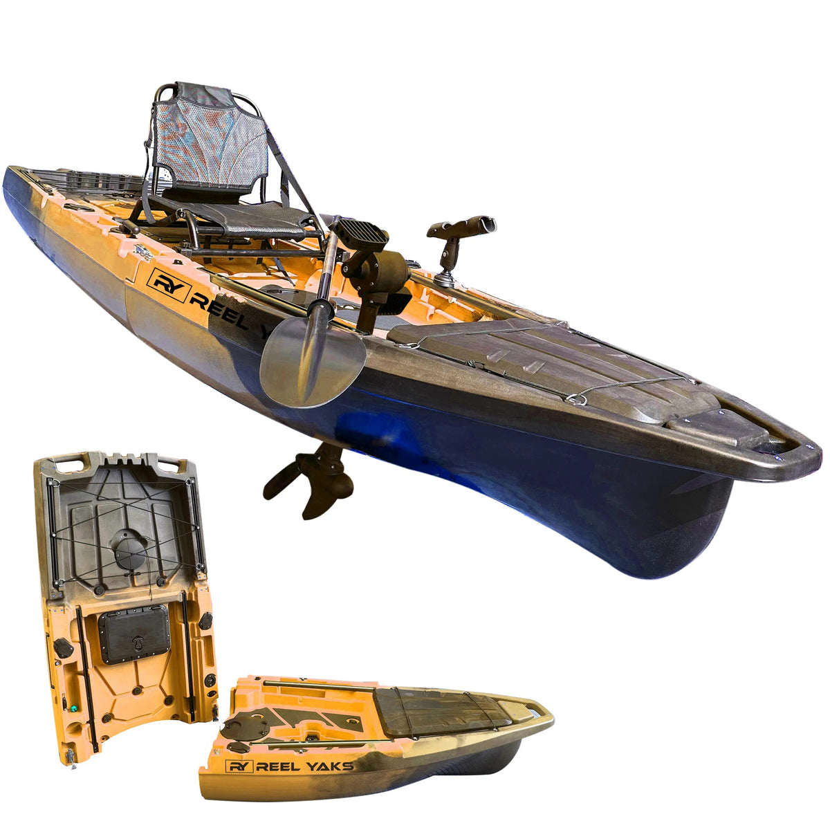 Blue-Gray Recon 10ft Propeller Drive Modular Fishing Kayak