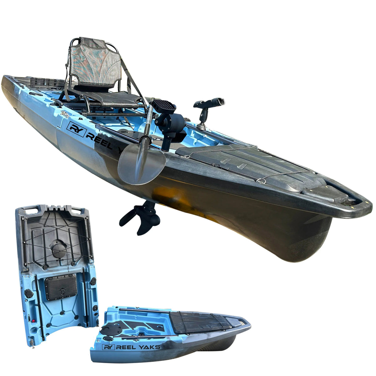 Blue-Gray Recon 10ft Propeller Drive Modular Fishing Kayak