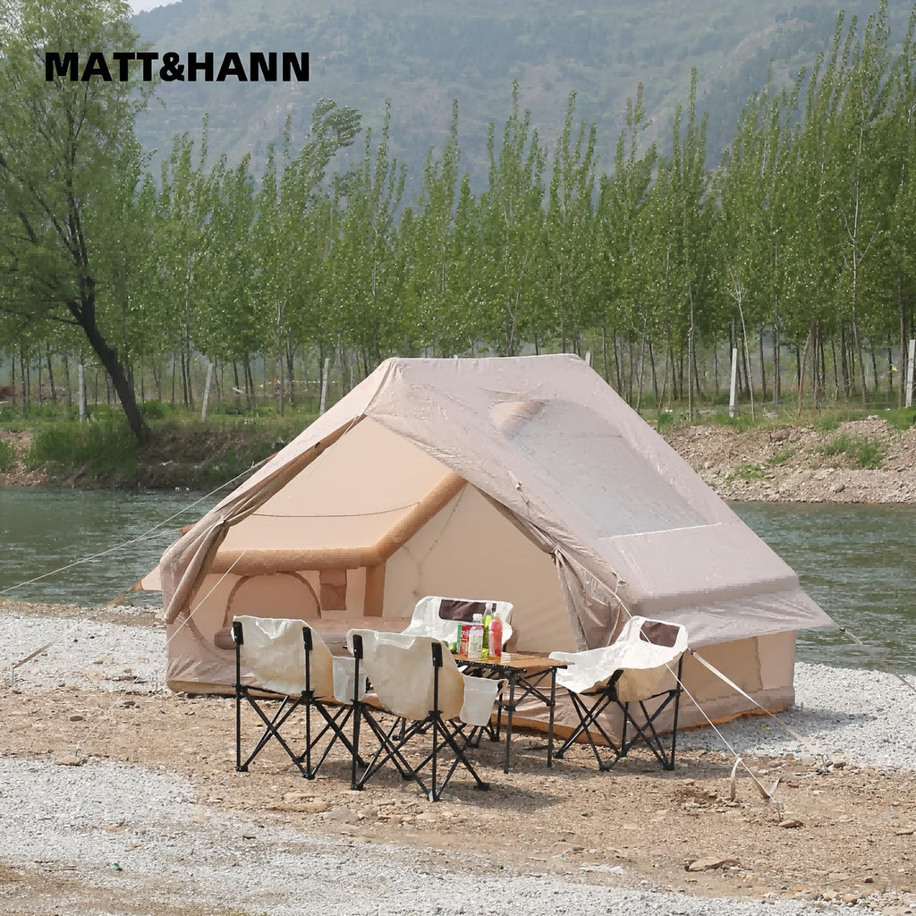 Inflatable Camping Tent for 4-6 Person,4 Season Camping Tent, Large Luxury Air Tent