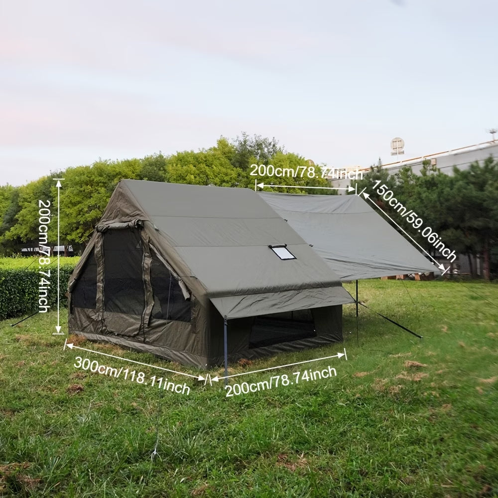 Inflatable Camping Tent for 4-6 Person,4 Season Camping Tent, Large Luxury Air Tent