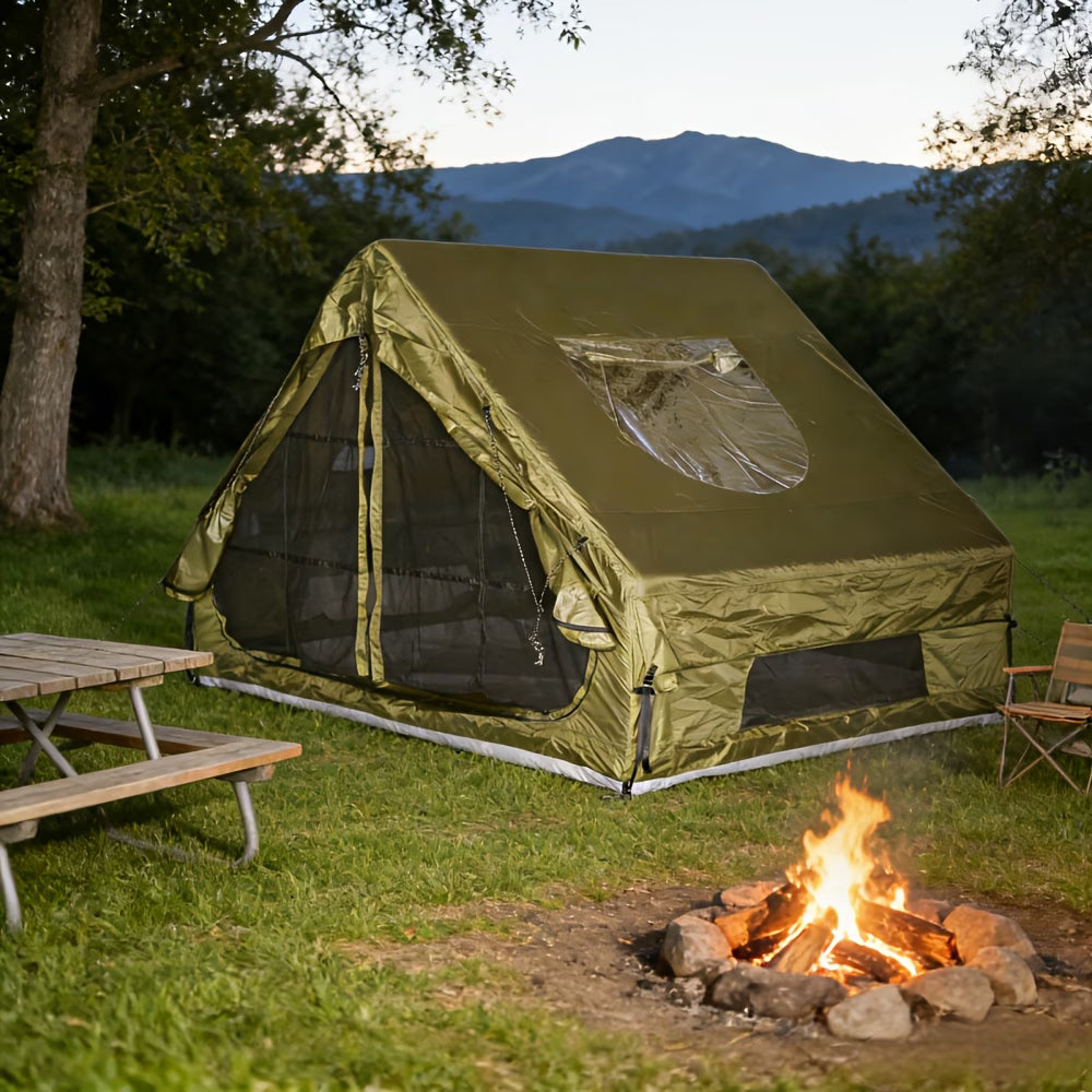 Inflatable Camping Tent for 4-6 Person,4 Season Camping Tent, Large Luxury Air Tent