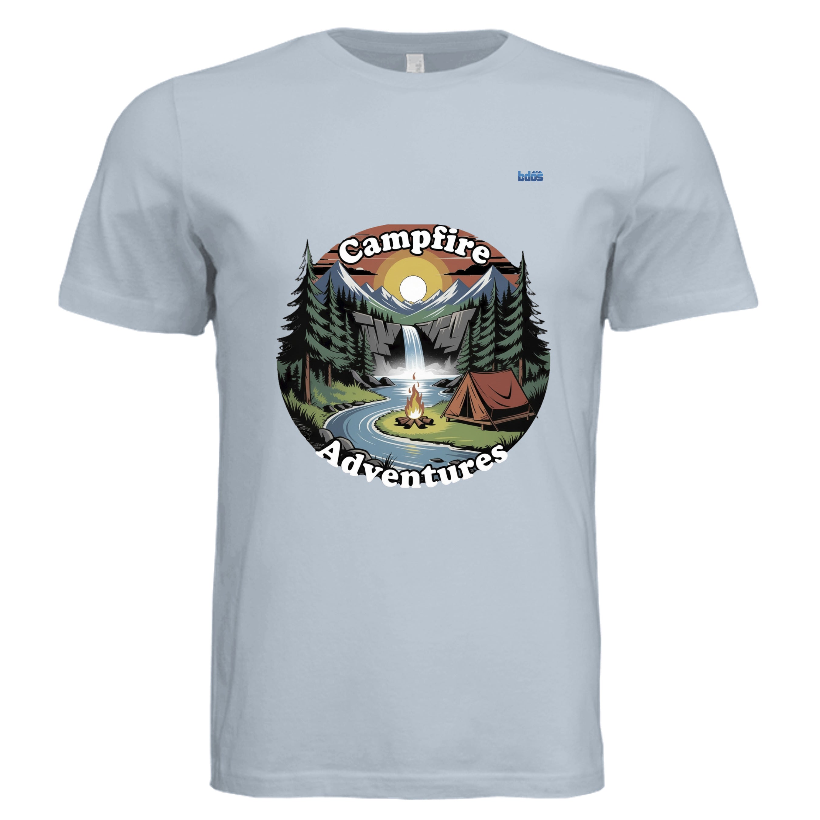 Solid Carolina Blue Triblend - 3413C - FRONT