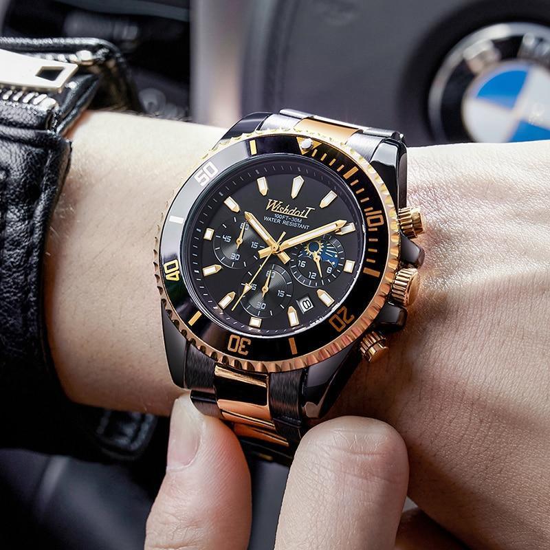 TREND New Men's Elegant Sports Watch Waterproof And Scratch Resistant Stylish Stainless Steel Durable Wrist Watch