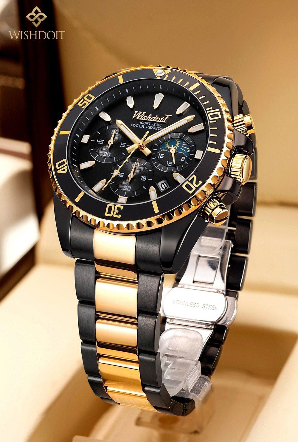 TREND New Men's Elegant Sports Watch Waterproof And Scratch Resistant Stylish Stainless Steel Durable Wrist Watch