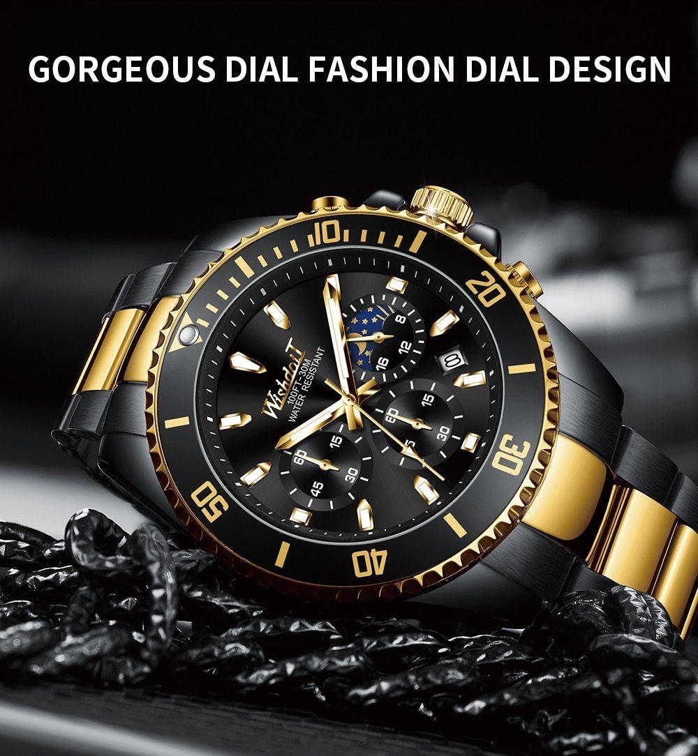 TREND New Men's Elegant Sports Watch Waterproof And Scratch Resistant Stylish Stainless Steel Durable Wrist Watch